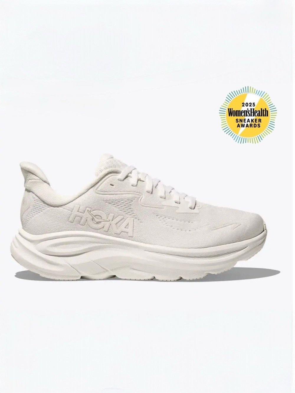 HOKA Clifton 10 Women’s 9 White Running Walking Sneakers Excellent